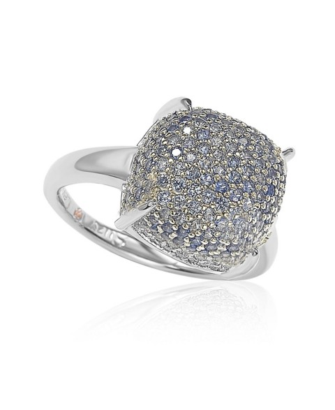 Украшения Suzy Levian New York Suzy Levian Sterling Silver Cubic Zirconia Puff Ring