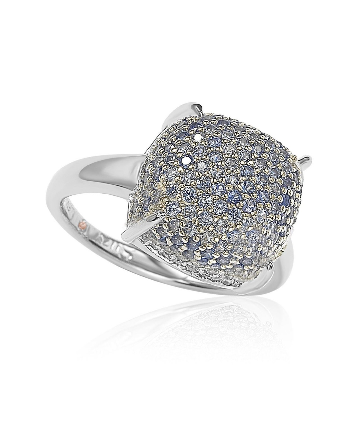 Украшения Suzy Levian New York Suzy Levian Sterling Silver Cubic Zirconia Puff Ring — фото 1