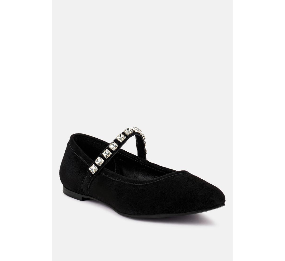 RAG & CO ASSISI WOMENS FINE SUEDE MARY JANE BALLET FLATS