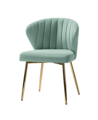 Aruna Velvet Side Chair with Metal Legs