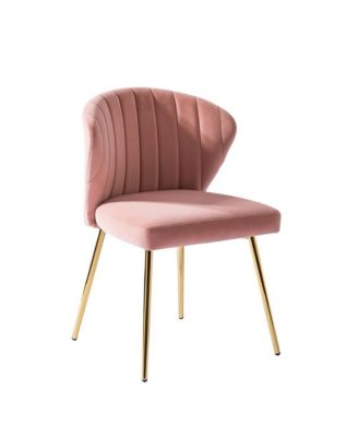 Aruna Velvet Side Chair with Metal Legs
