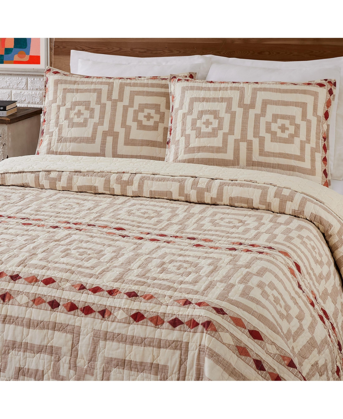 Justina Blakeney Hypnotic Geometric 3-Pc Quilt Set,