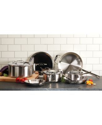 D5 Brushed Stainless Steel 10" Fry Pan