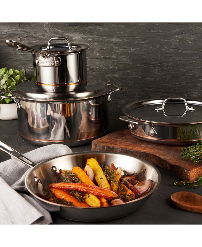 AllClad Copper Core Cookware Set, 7 Piece Macy's