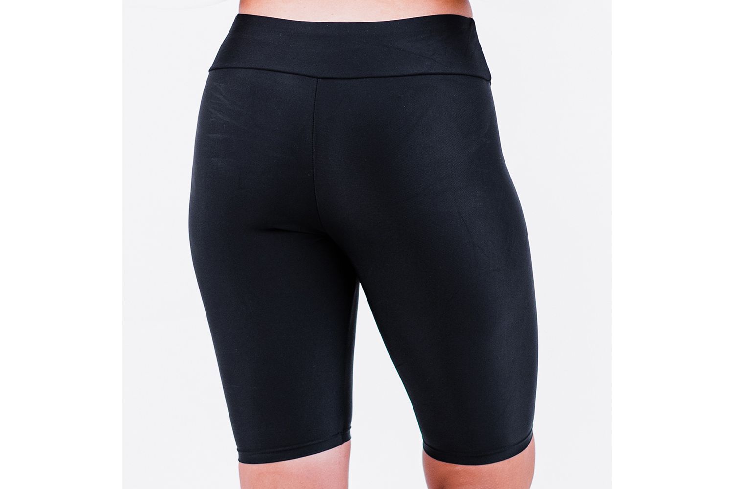 Women's Chlorine Resistant High Waisted Long Bike Swim Shorts