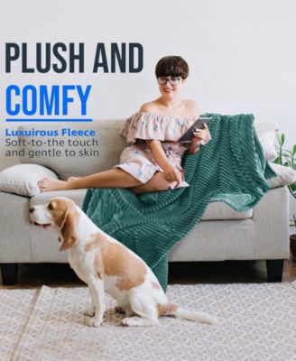 Cut Plush Lightweight Super Soft Luxury Bed Throw, 50" x 60"