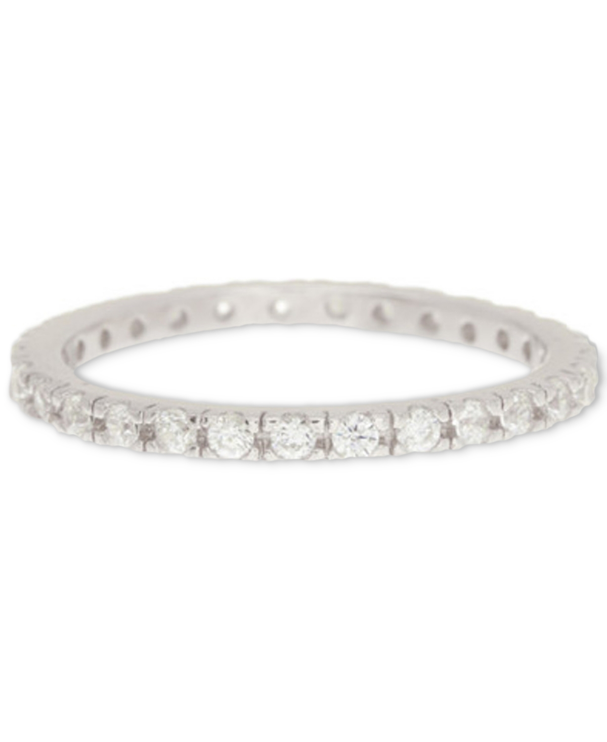 Adornia Crystal Eternity Band Ring In Silver
