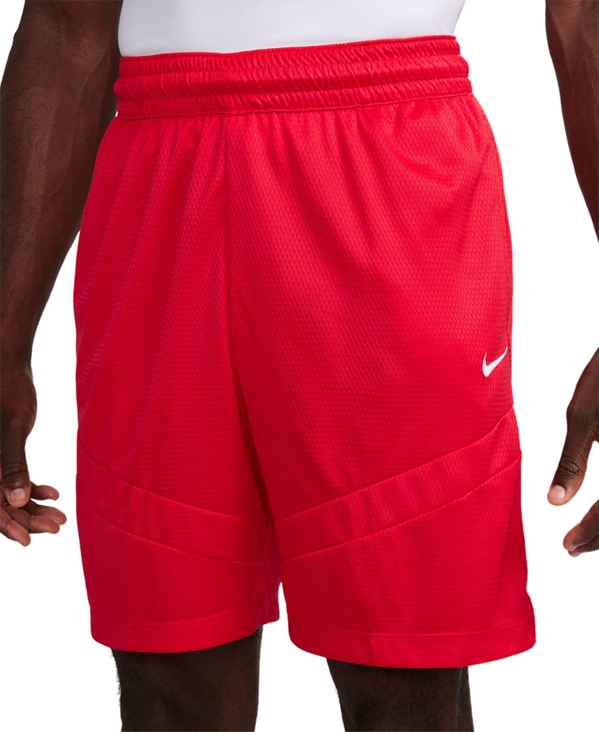 Nike Icon Men's Dri-fit Drawstring 8" Basketball Shorts In University Red,white