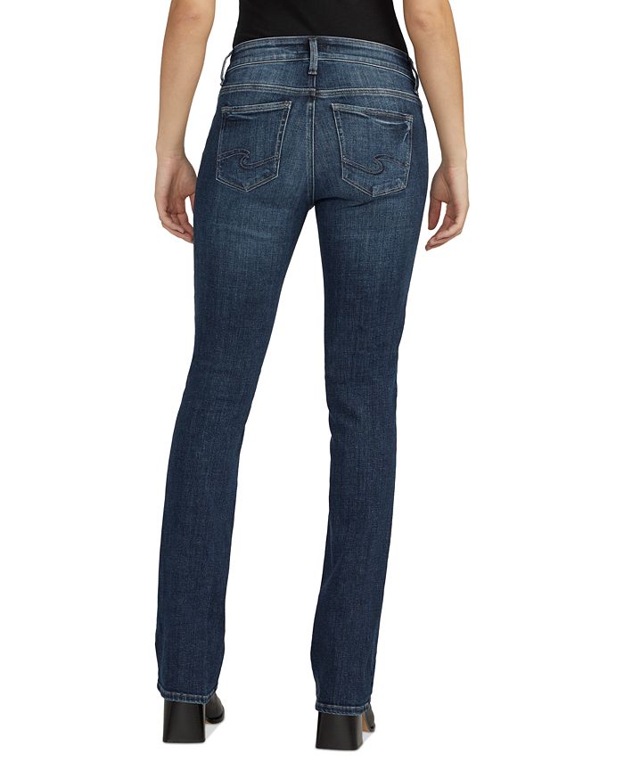Silver Jeans Co. Women's Elyse Mid Rise Comfort Fit Slim Bootcut Jeans ...