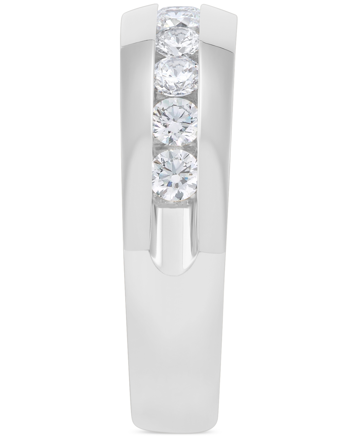 Men's Diamond Band (1 ct. t.w.) in 14k(Also in 14k Yellow Gold) - White Gold