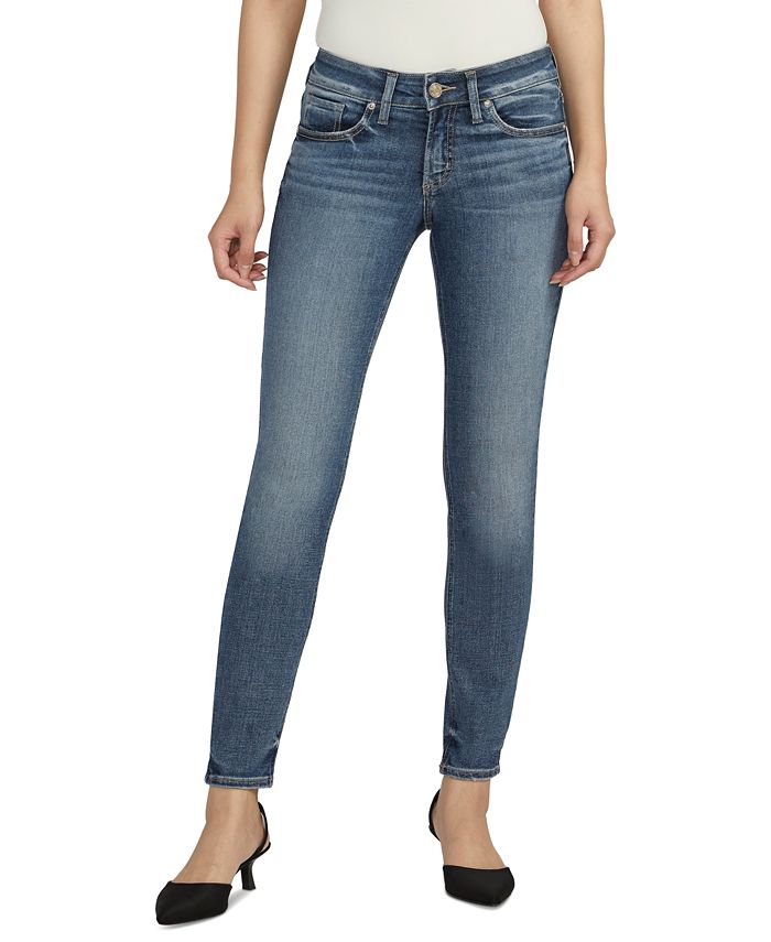 Silver Jeans Co. Women's Britt Low-Rise Curvy-Fit Skinny-Leg Jeans - Macy's