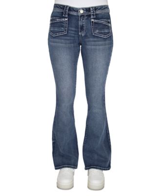 Almost Famous - Juniors' Heavy-Stitch Flare-Leg Denim Jeans