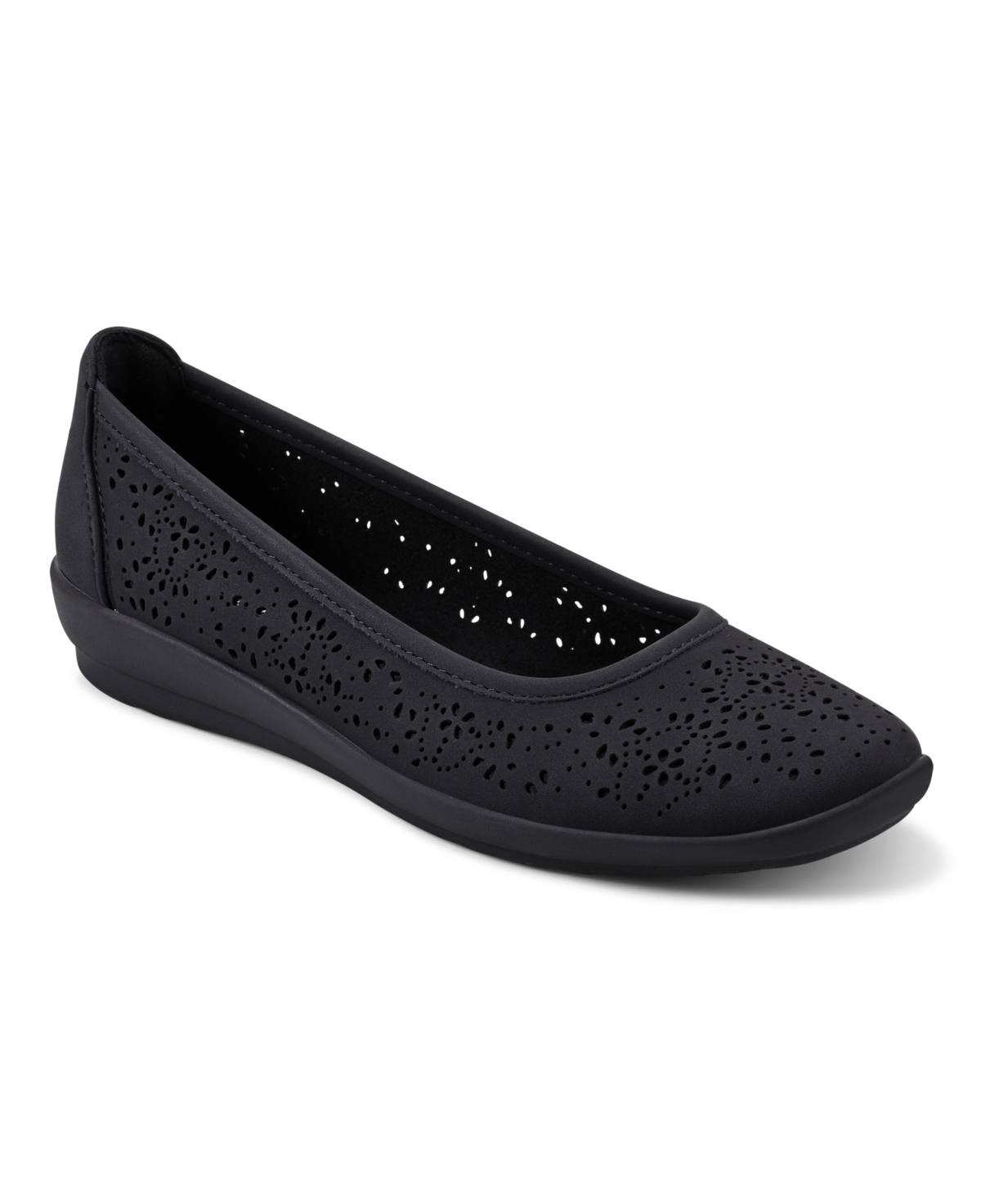 Easy Spirit Women's Alessia Casual Slip-On Ballet Flats - Black - Manmade