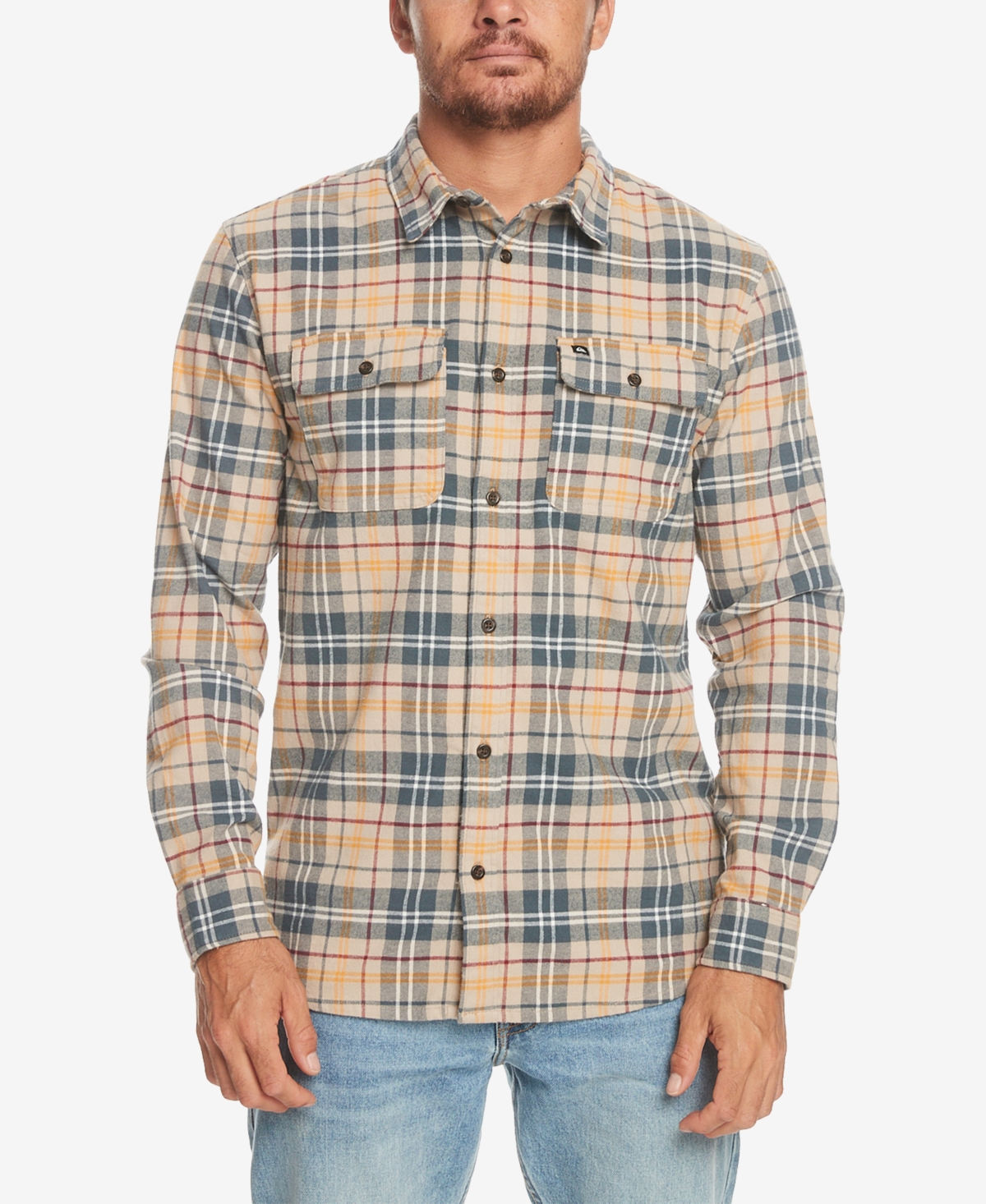 Quiksilver Men's Spey Bay Long Sleeve Shirt In Plaza Taupe Spey Bay