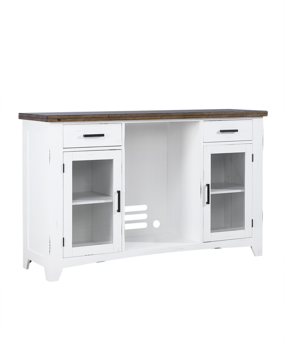 Macy's Peighton Back Bar In White Washed Brown