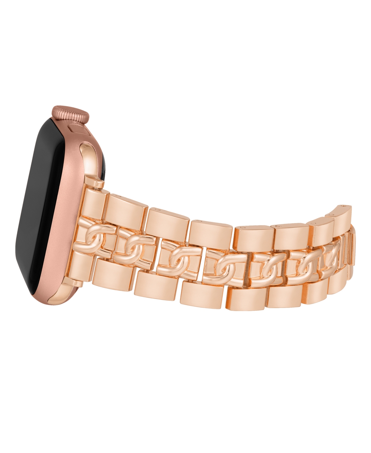 Shop Nine West Women's Rose Gold-tone Alloy Bracelet Compatible With 38mm, 40mm And 41mm Apple Watch