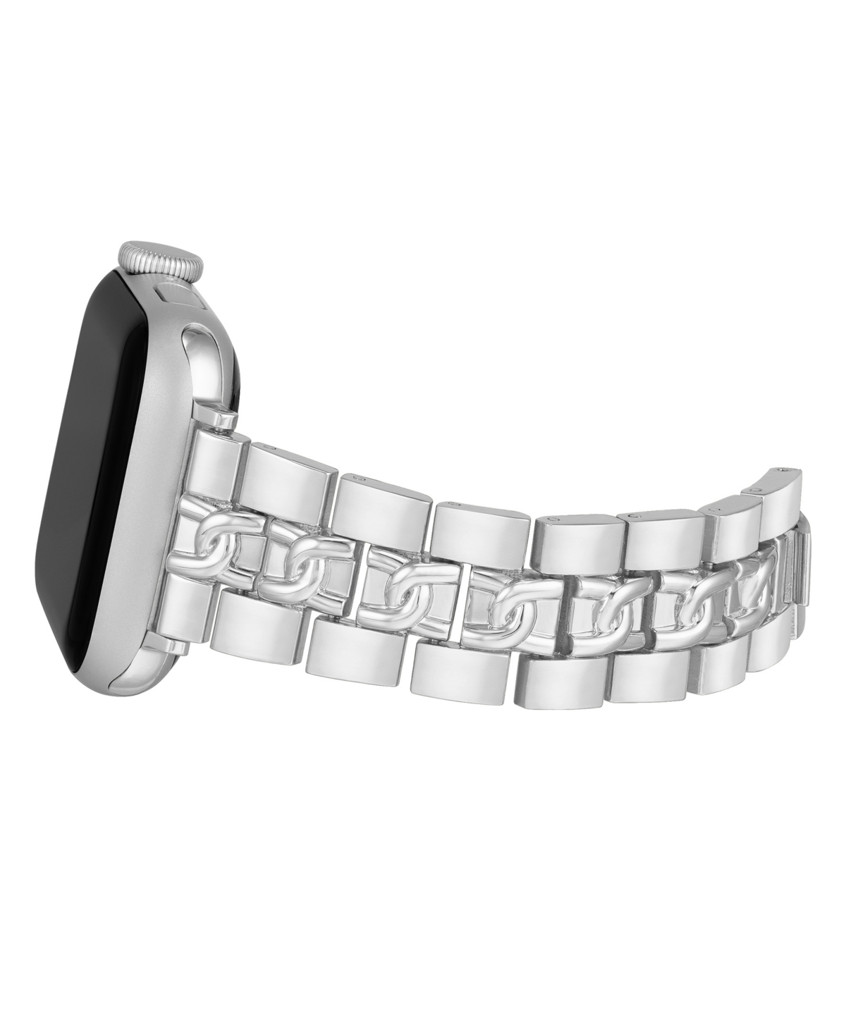 Shop Nine West Women's Silver-tone Alloy Bracelet Compatible With 38mm, 40mm And 41mm Apple Watch