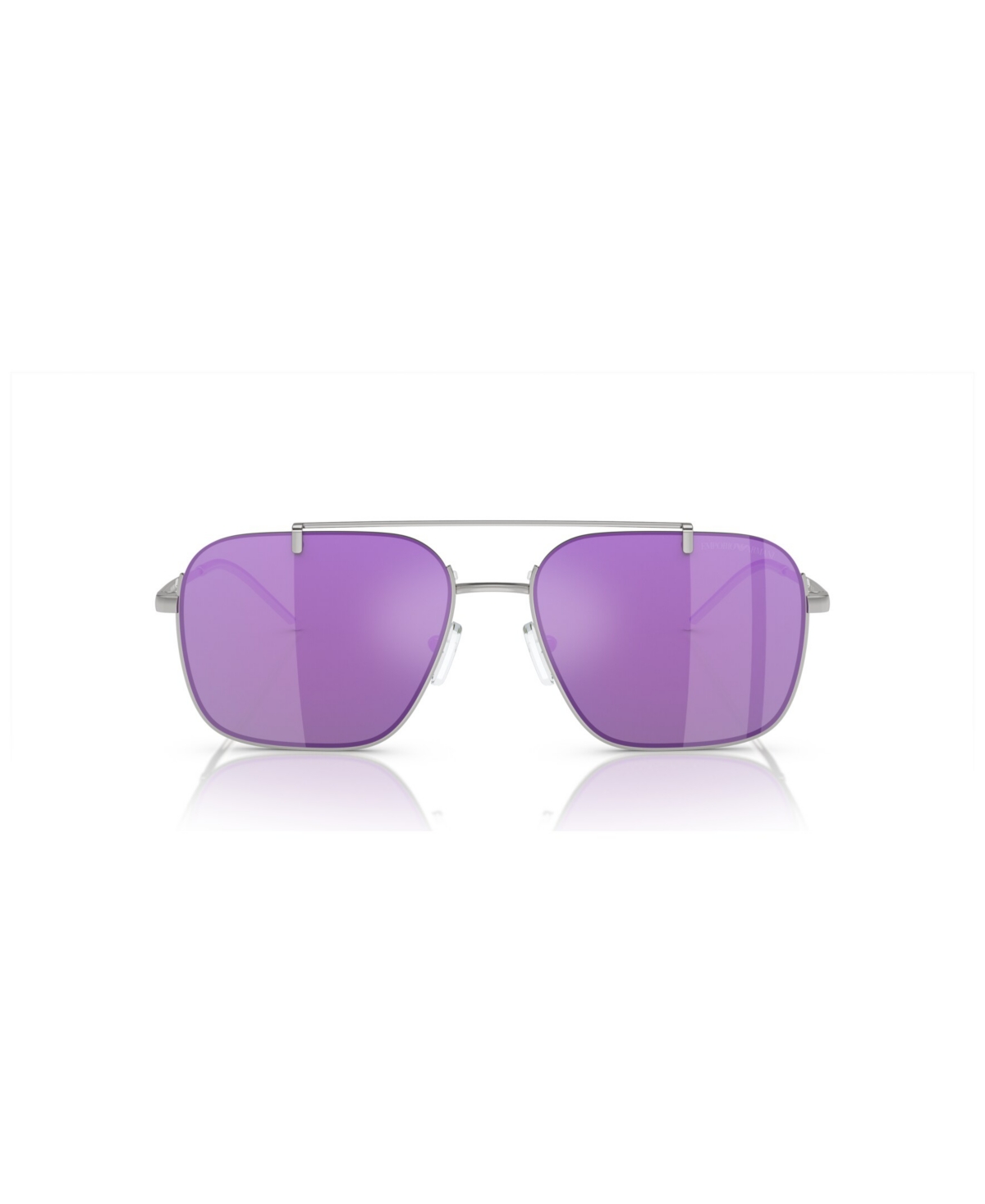 Shop Emporio Armani Men's Sunglasses, Mirror Ea2150 In Shiny Silver