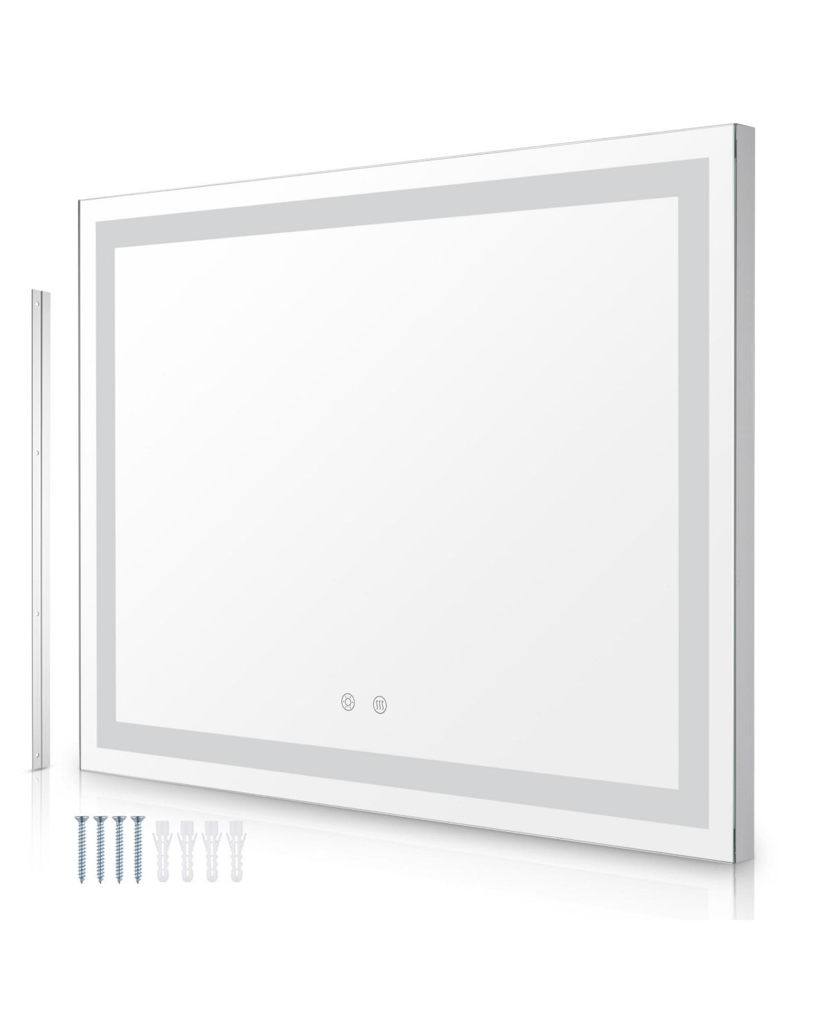 32"x24" Smart Bathroom Mirror Dimmer Anti Fog Horizontal Vertical - Open White