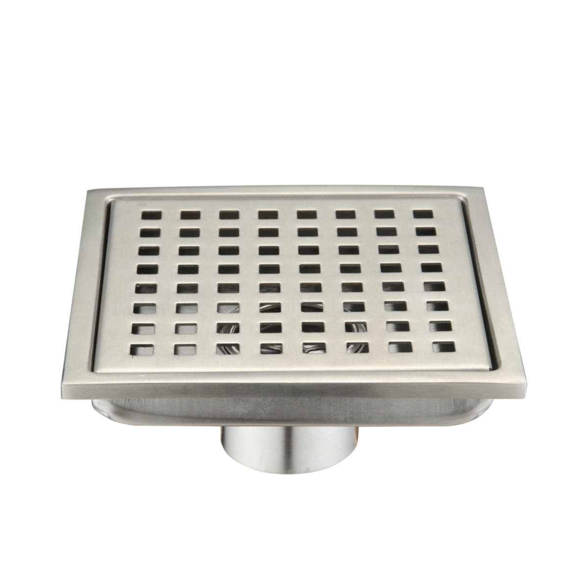 6 Inch Square Shower Floor - Silver