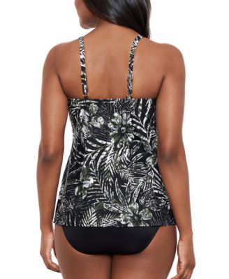 Women's Zahara Love Knot Underwire Tankini Top & High-Waist Tummy-Control Bikini Bottoms