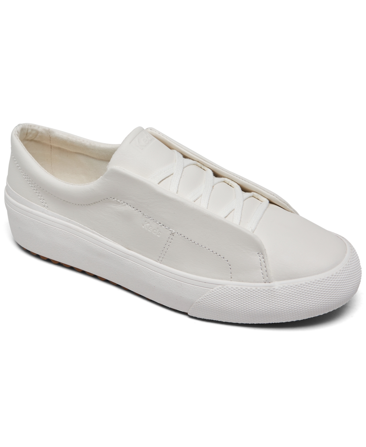 Women's Remi Leather Casual Sneakers from Finish Line - Snow White
