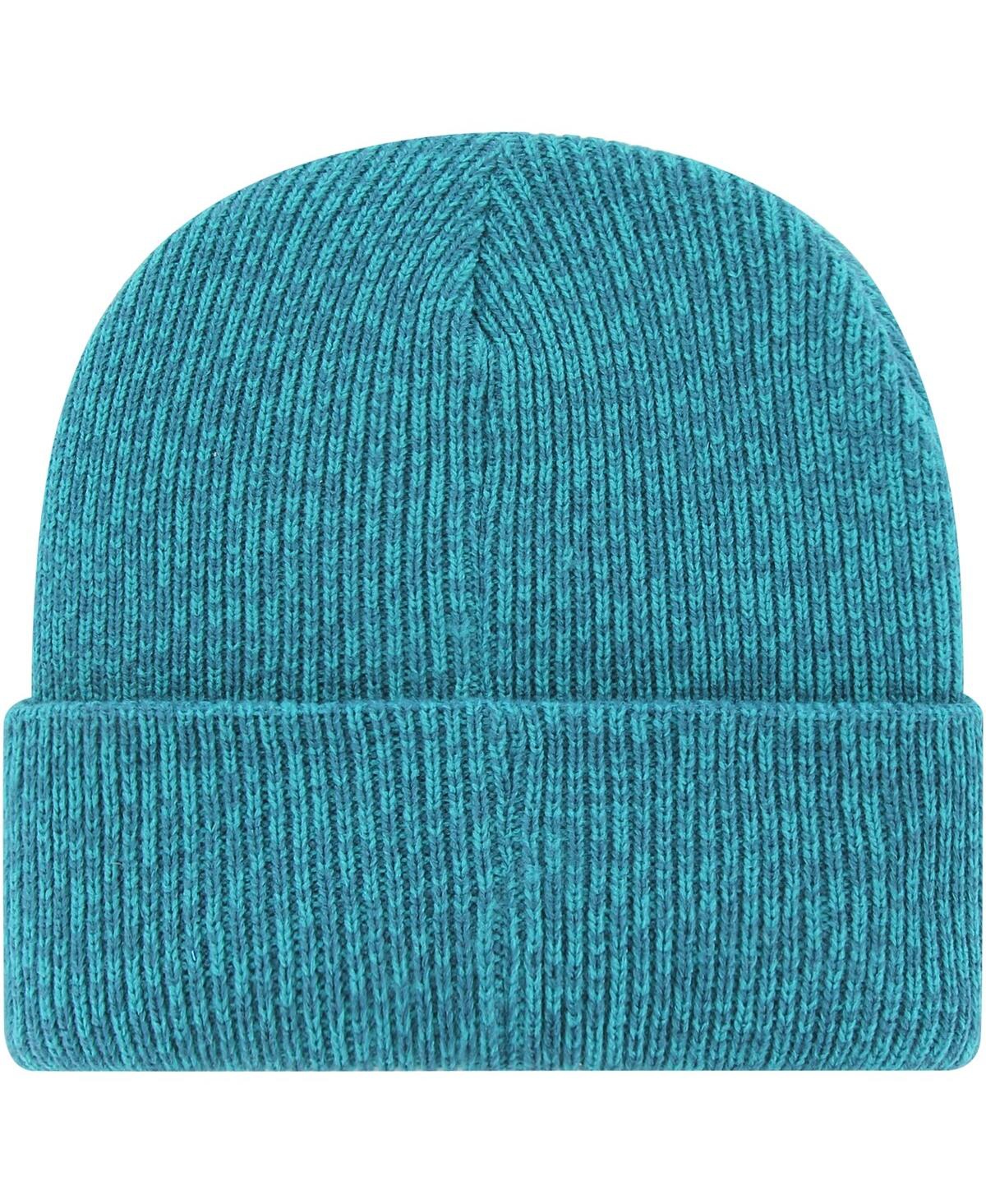 47 Brand Men's ' Turquoise Charlotte Hornets Brain Freeze Cuffed Knit Hat In Turquoise