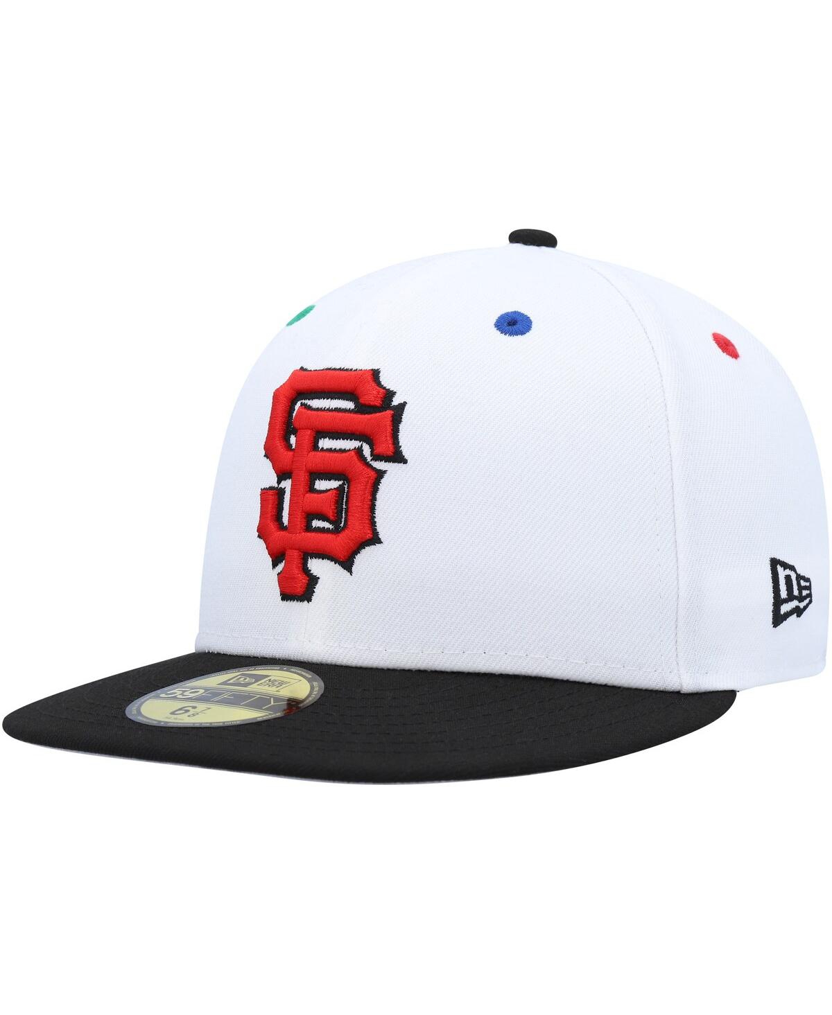 Shop New Era Men's  White, Black San Francisco Giants 1984 Mlb All-star Game Primary Eye 59fifty Fitted Ha In White,black