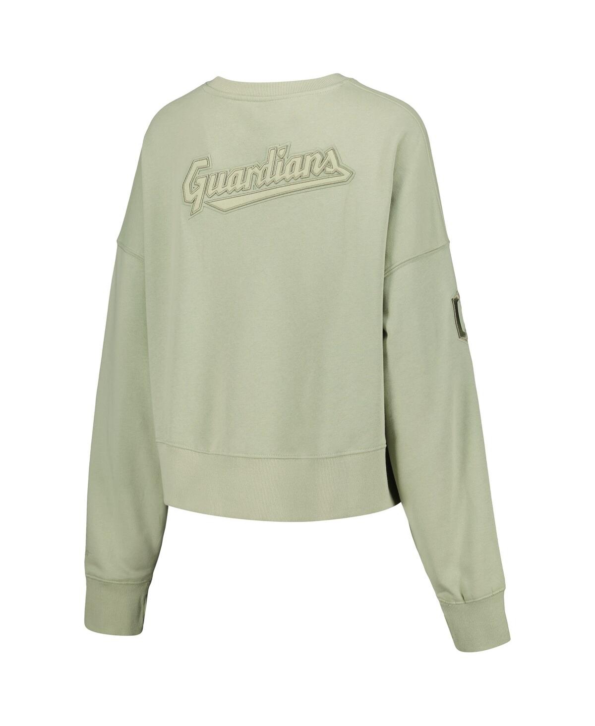 Shop Pro Standard Women's  Green Cleveland Guardians Fleece Pullover Sweatshirt