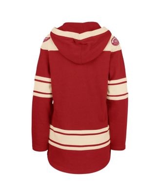 Women's Red Detroit Red Wings Superior Lacer Pullover Hoodie