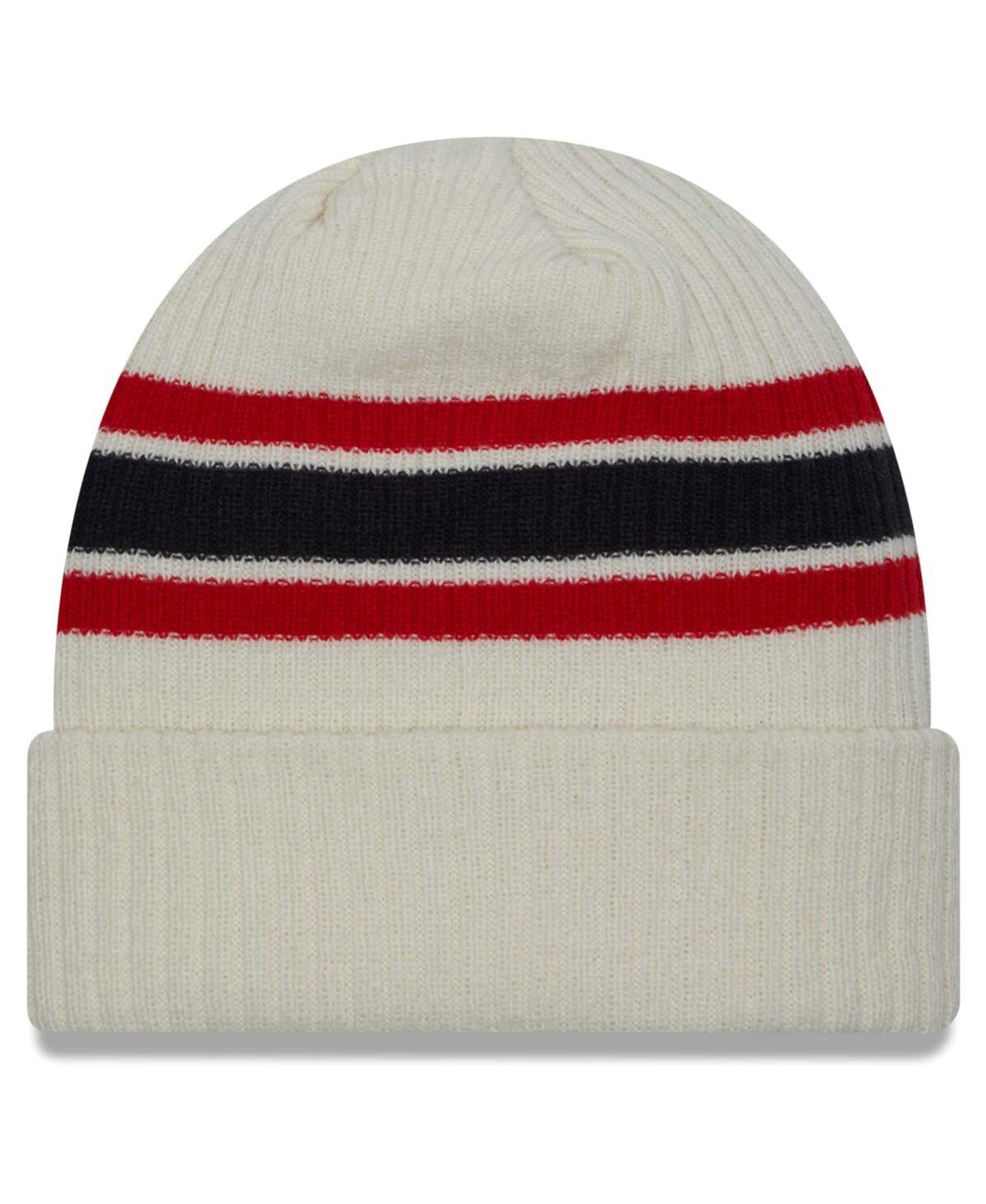 Men's New EraDistressed Usmnt Vintage-Like Cuffed Knit Hat - Cream