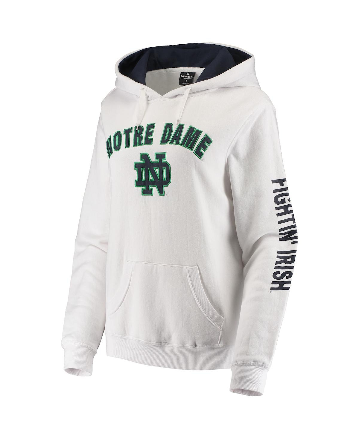 Colosseum Women's  White Notre Dame Fighting Irish Loud And Proud Pullover Hoodie In White