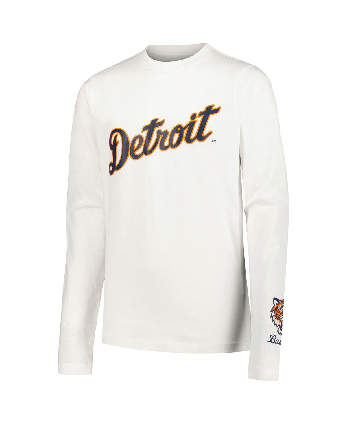 Shop Stitches Big Boys  Navy, White Detroit Tigers T-shirt Combo Set In Navy,white