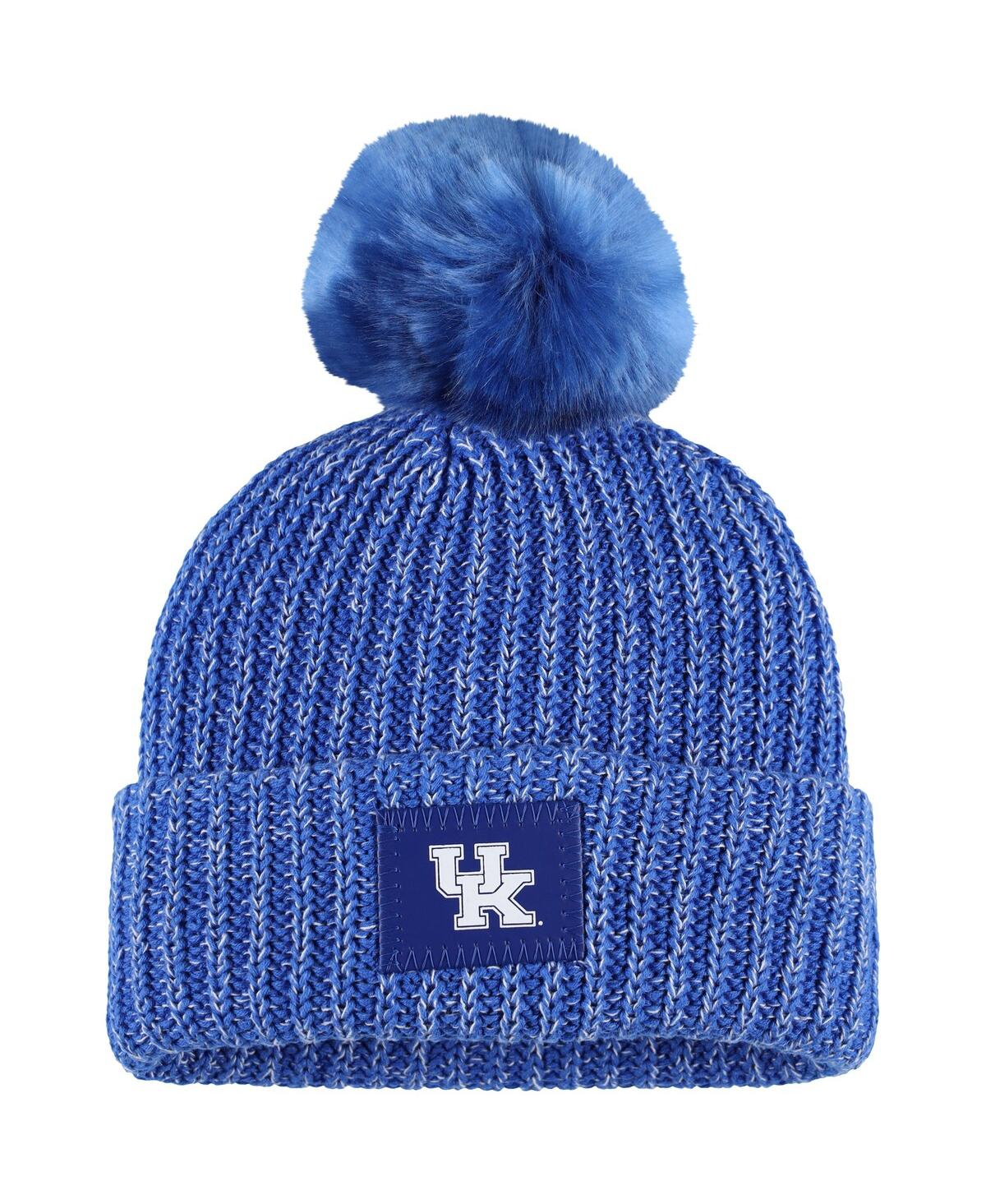 Women's Love Your Melon Royal Kentucky Wildcats Cuffed Knit Hat with Pom - Royal
