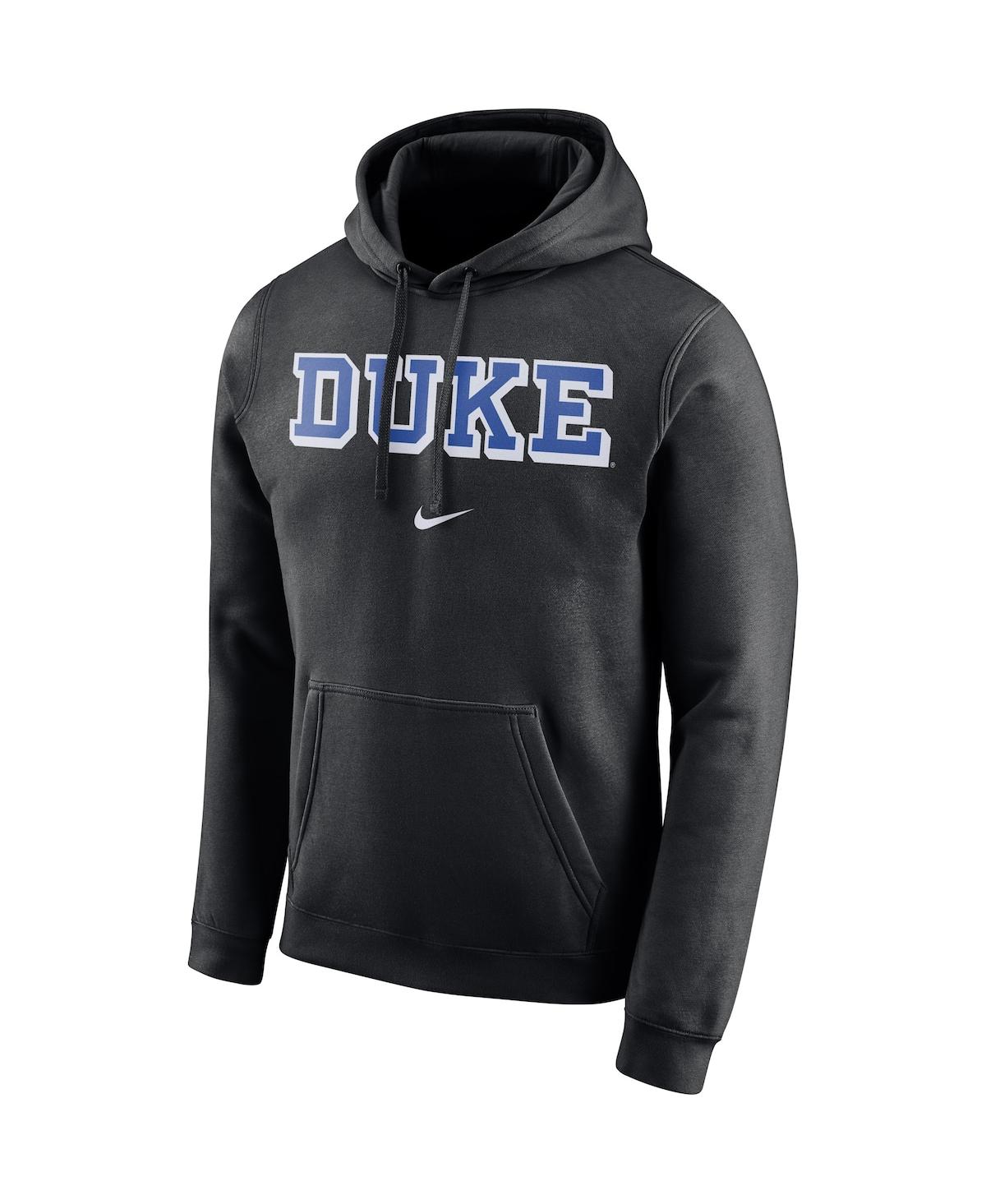 Shop Nike Men's  Black Duke Blue Devils Arch Club Fleece Pullover Hoodie