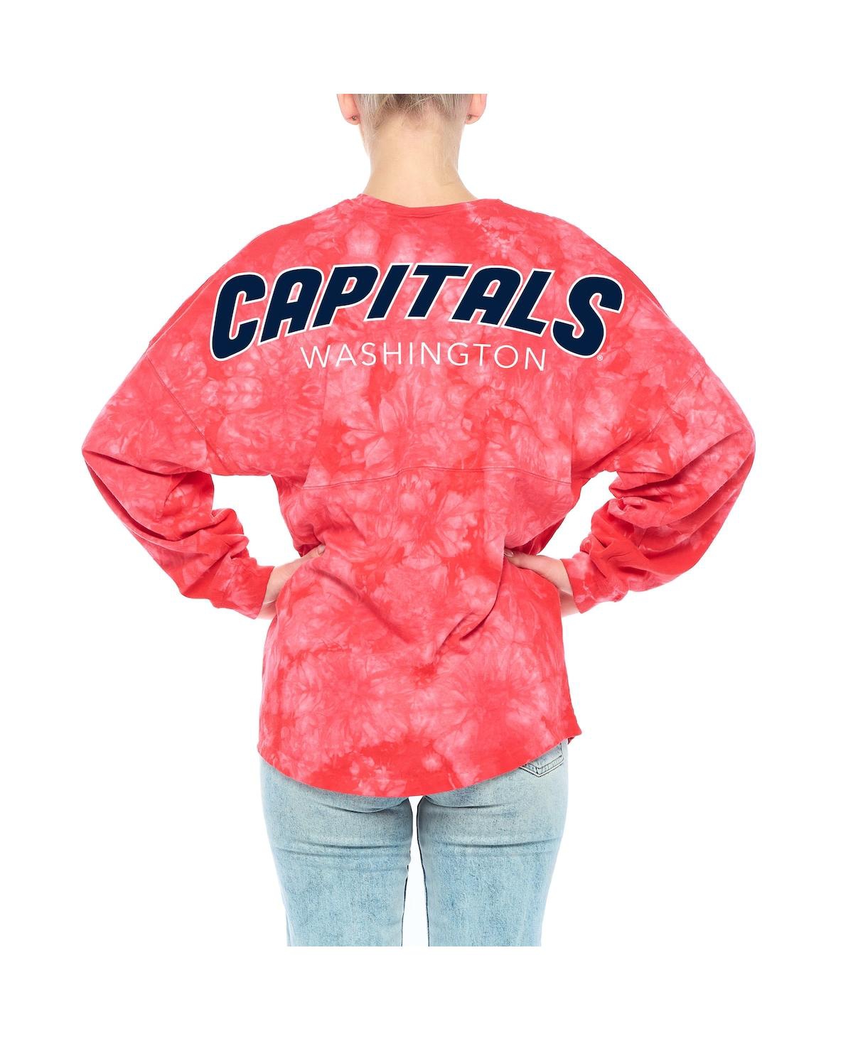 Fanatics Branded Red Washington Capitals Crystal-dye Long Sleeve T-shirt In Red