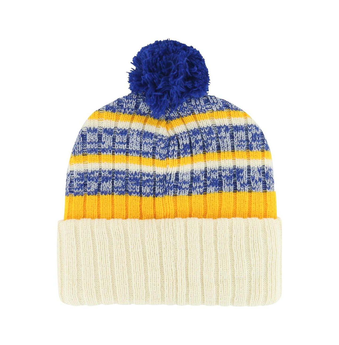 Мужская шапка '47 Brand Cream Buffalo Sabres Tavern Cuffed Knit Hat with Pom — фото 2