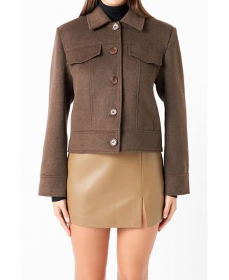 Women's Blended Structured Jacket