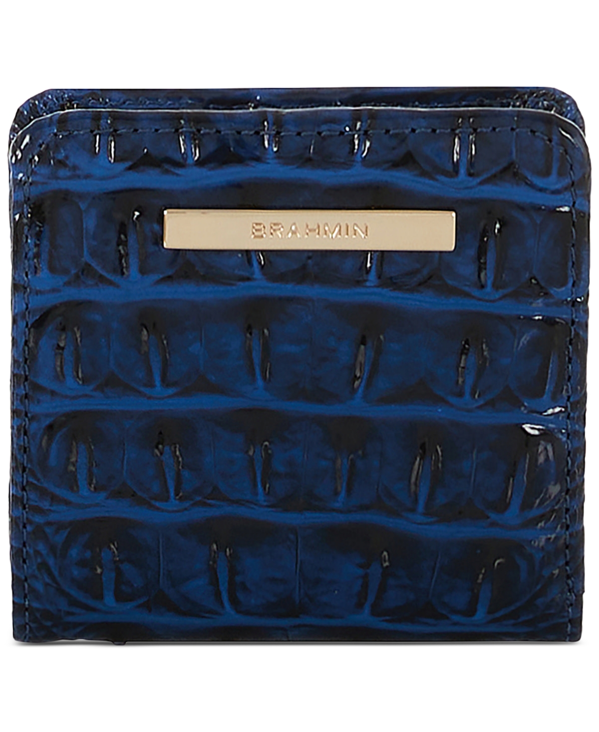 Brahmin Jane Melbourne Embossed Leather Wallet In Blue