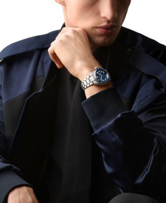 Men's Swiss Automatic Spirit Zulu Time Stainless Steel Bracelet Watch 39mm