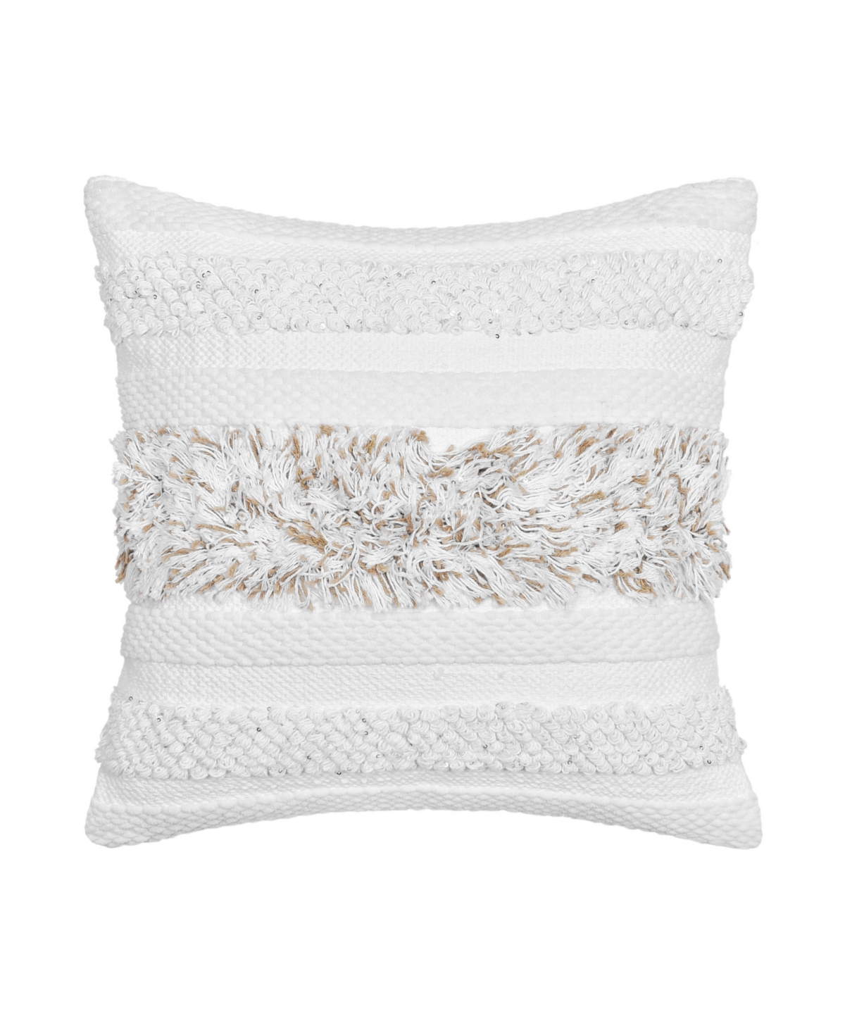 White Sand Driftway Square Decorative Pillow, 18" X 18" In Sand