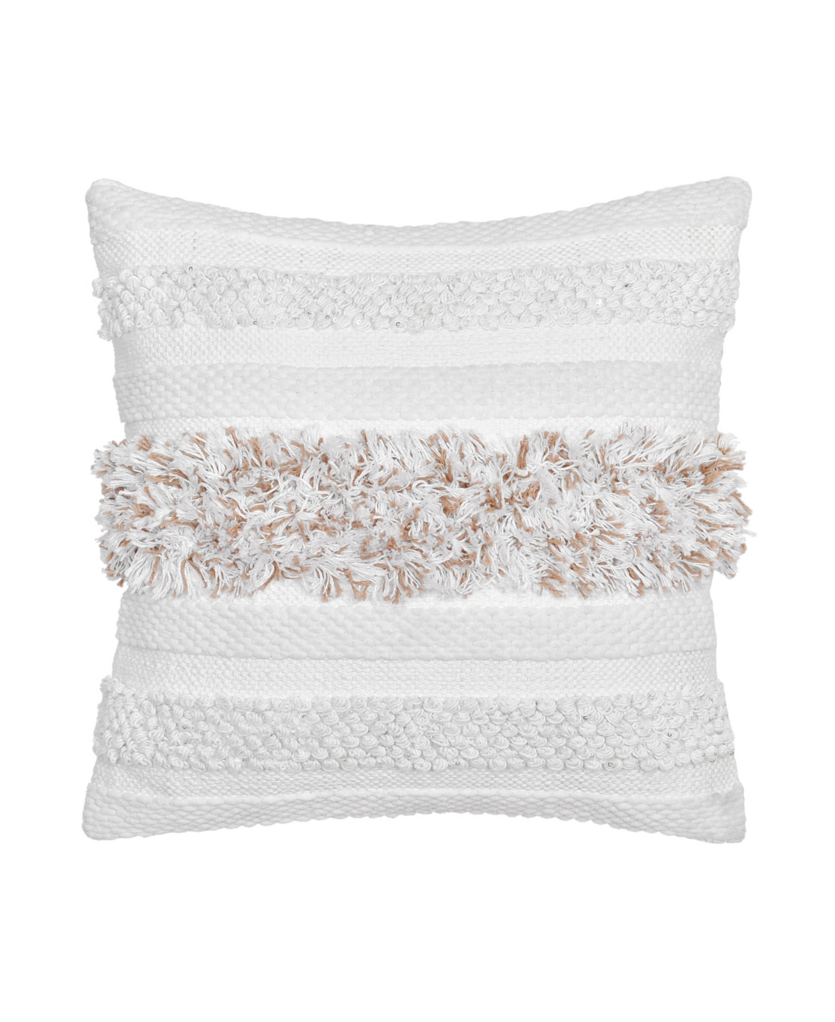 White Sand Driftway Square Decorative Pillow, 18" X 18" In Terracotta