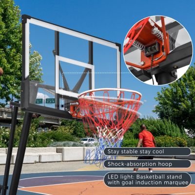 Streamdale Height-Adjustable LED Basketball Hoop System