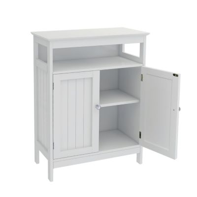 Streamdale Bathroom Standing Storage With Double Shutter Doors Cabinet