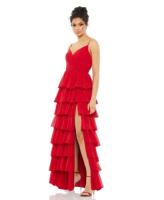 Women's Ieena Ruffled Tiered Sleeveless Gown