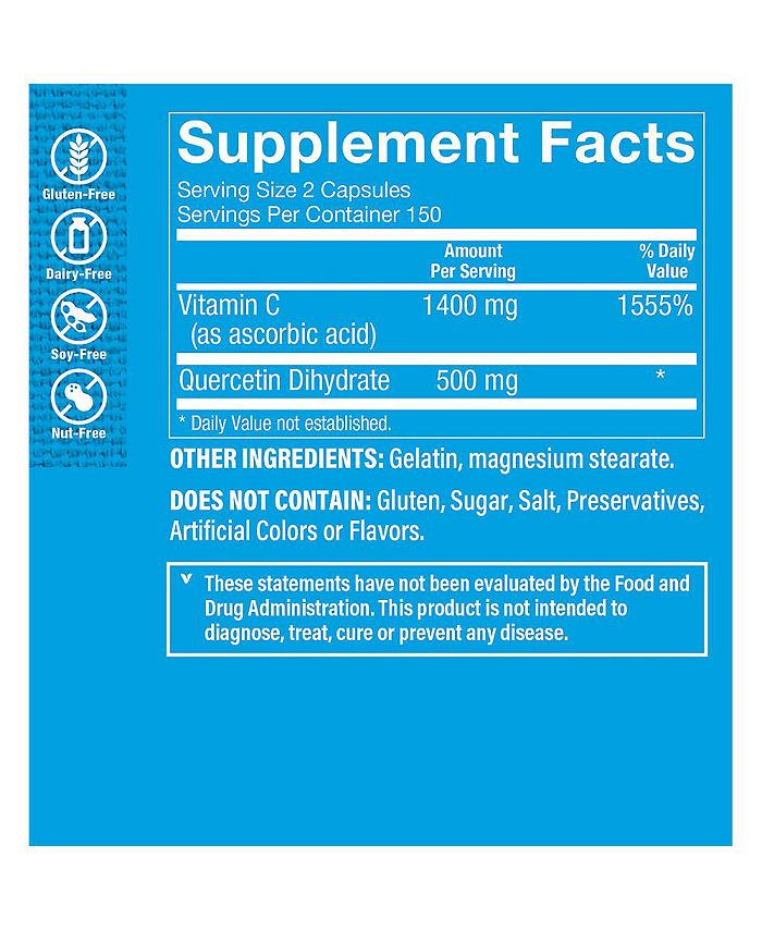 The Vitamin Shoppe Quercetin + C Provides Seasonal, Immune