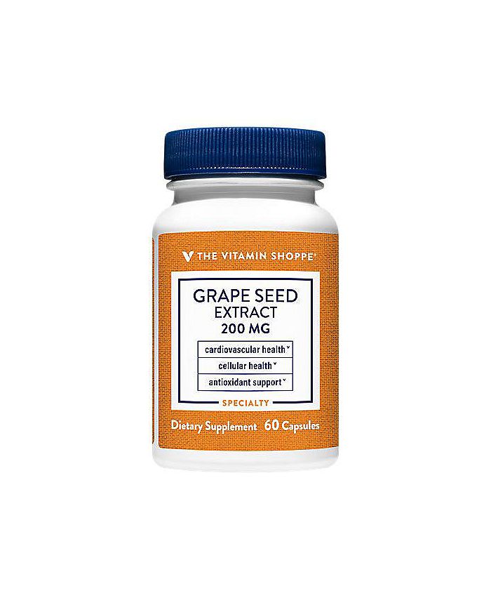 The Vitamin Shoppe Grape Seed Extract Antioxidant for Cardiovascular Health 200 MG (60