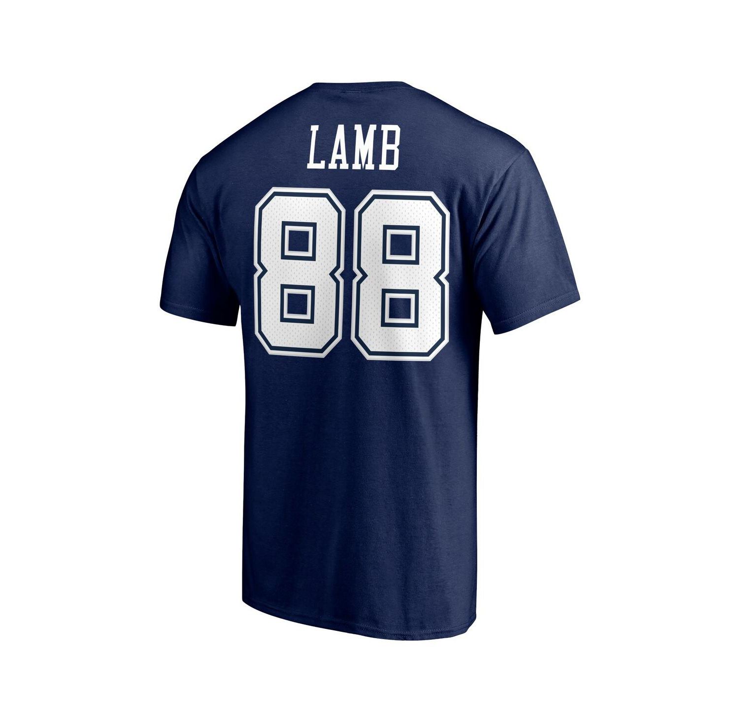 Men's CeeDee Lamb Navy Dallas Cowboys Team Player Icon Name and Number T-shirt