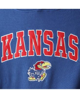 Big Boys Royal Kansas Jayhawks 2-Hit Team Pullover Hoodie
