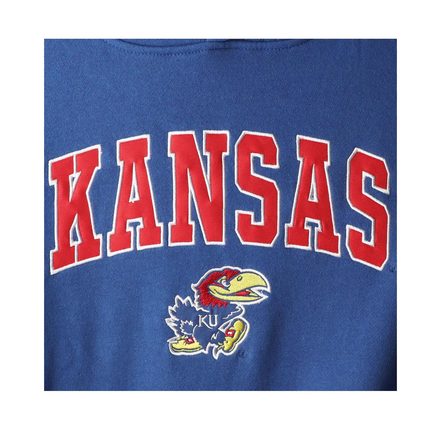 Big Boys Royal Kansas Jayhawks 2-Hit Team Pullover Hoodie